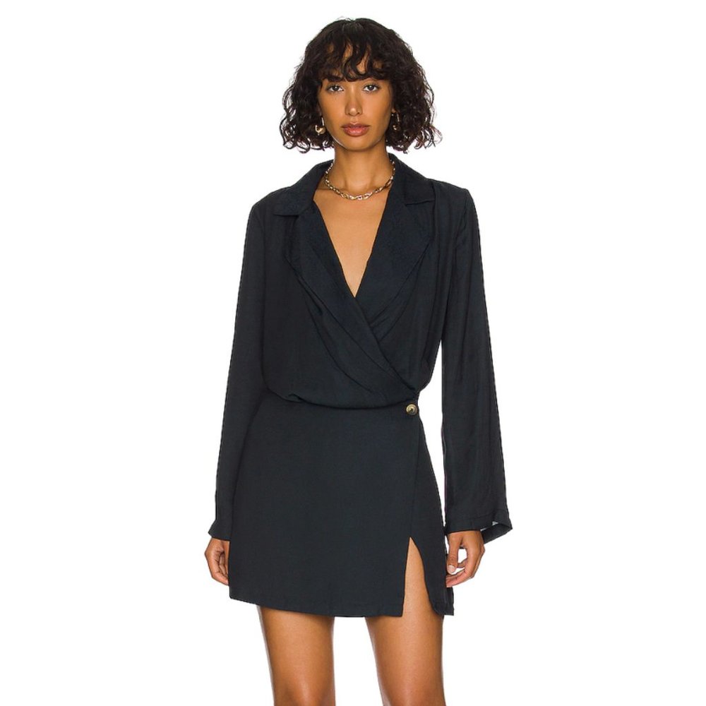 XL Free People Simone Dress in Black